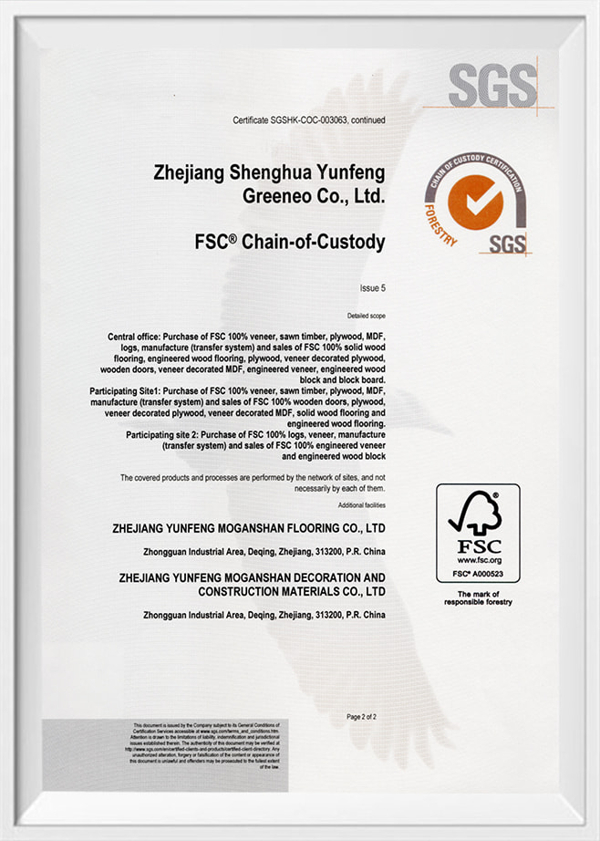 Zhejiang Yunfeng Moganshan Décoration et matériaux de construction Co., Ltd.